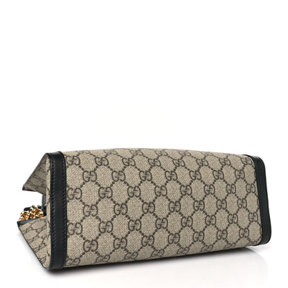 Gucci GG Supreme Monogram Small Padlock Tote Black 4 of 10