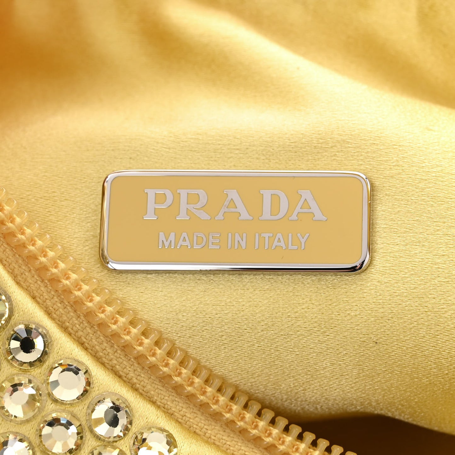 Satin Crystal Mini Re-Edition 2000 Bag Ananas