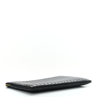 Celine Calfskin Quilted C Charm Pouch Black 3 of 7