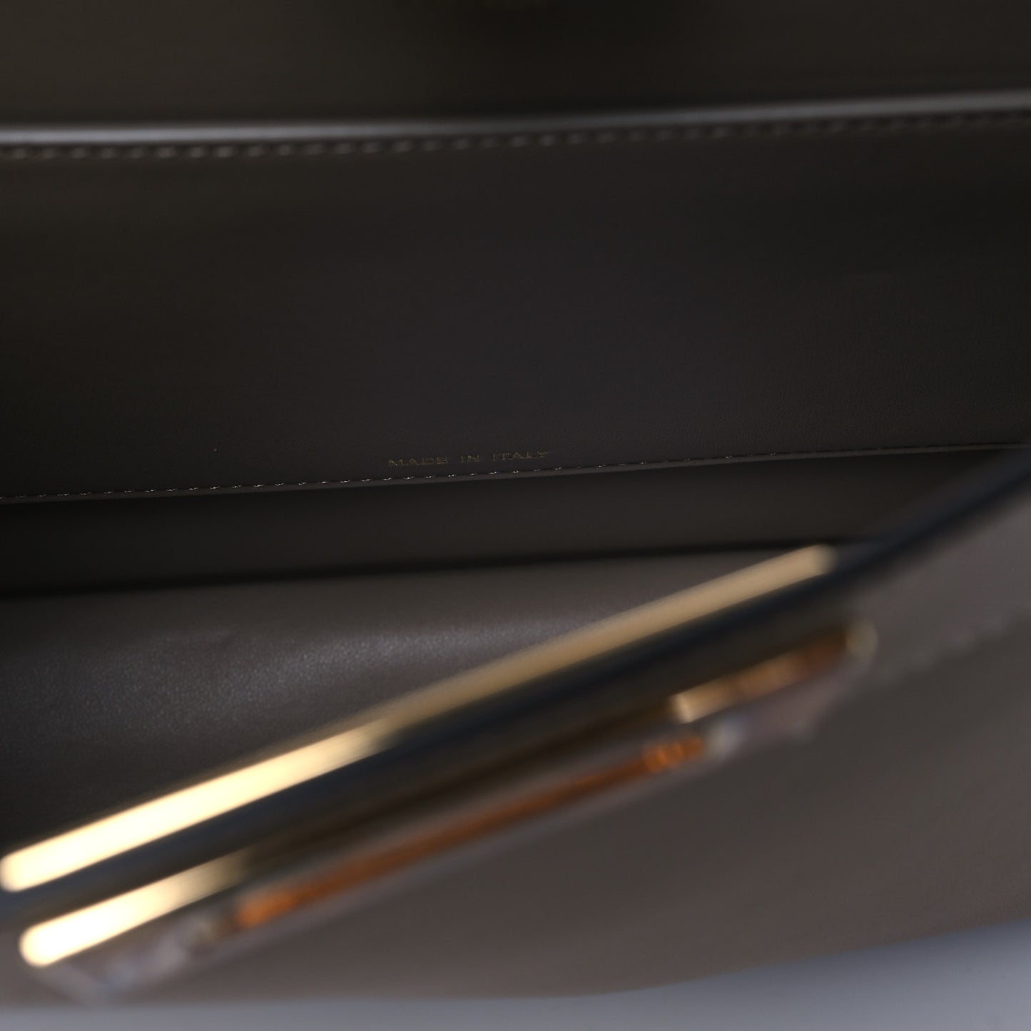 Vitello Seta Shiny Nappa Plexiglass Medium Peekaboo I SEE U Satchel Tortora