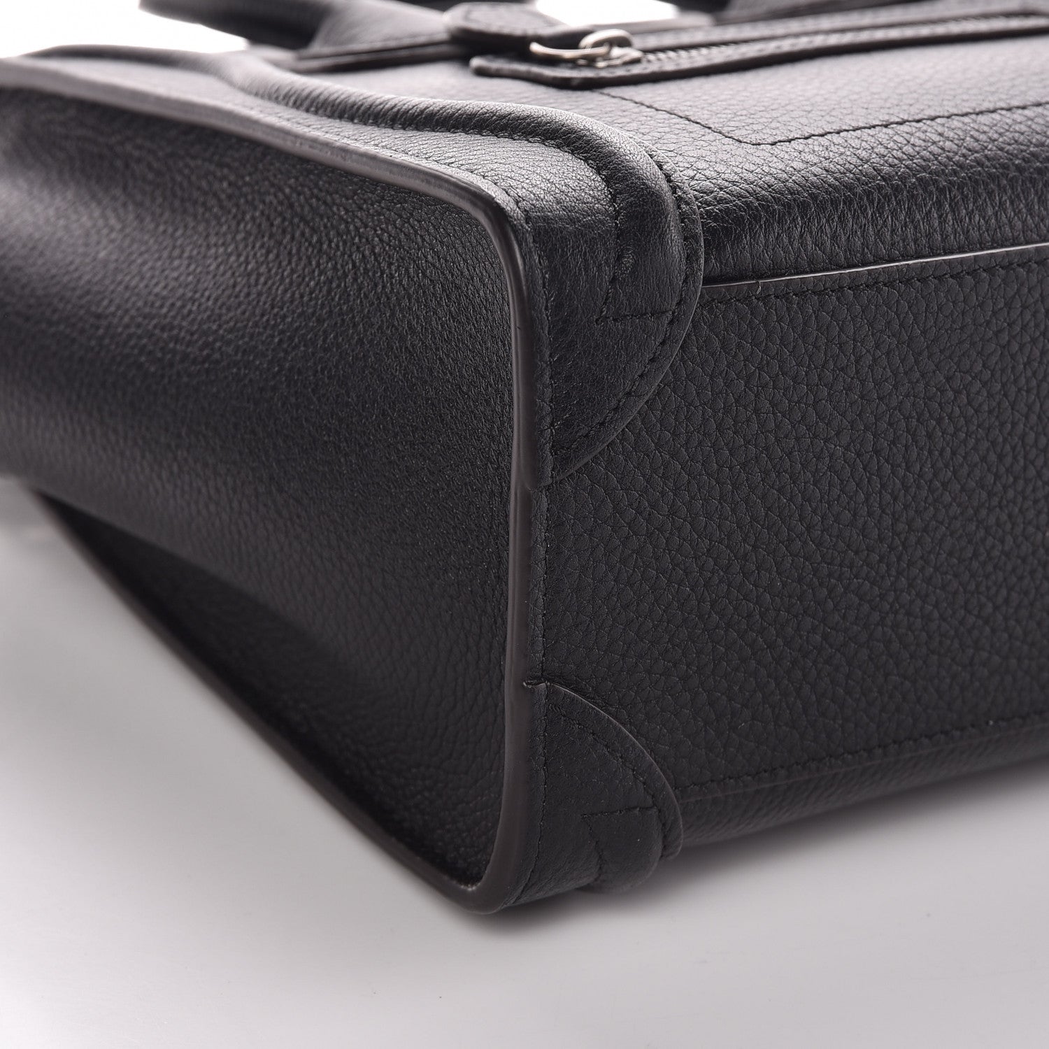 Celine Drummed Calfskin Nano Luggage Black 9 of 13