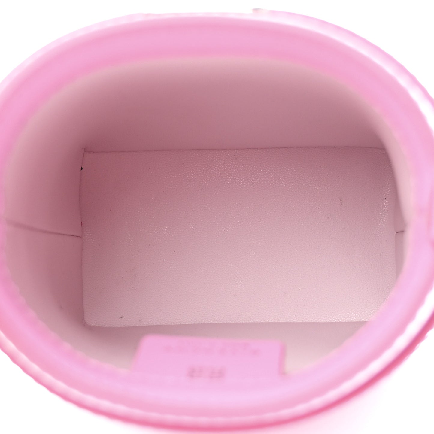Box Calfskin Micro Shark Lock Bucket Bag Pink