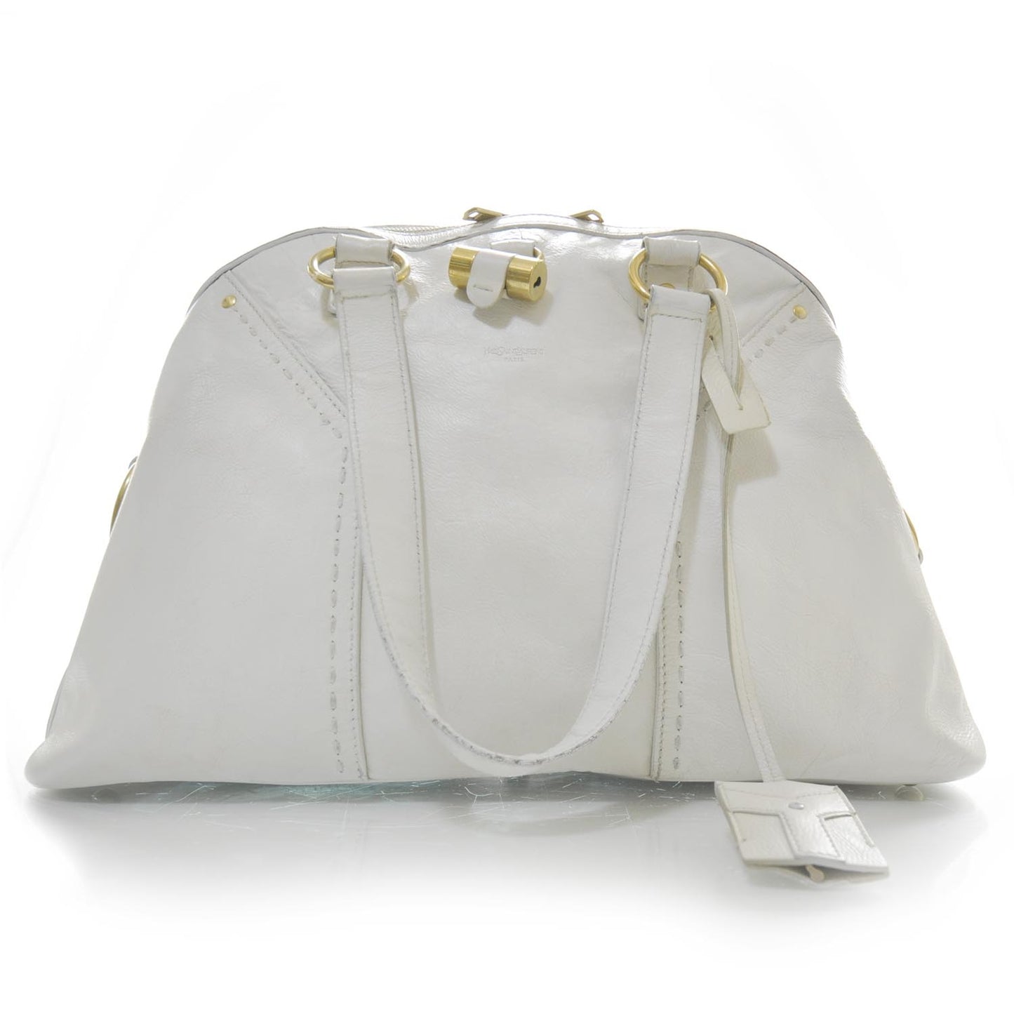 Leather Large Muse Ivory