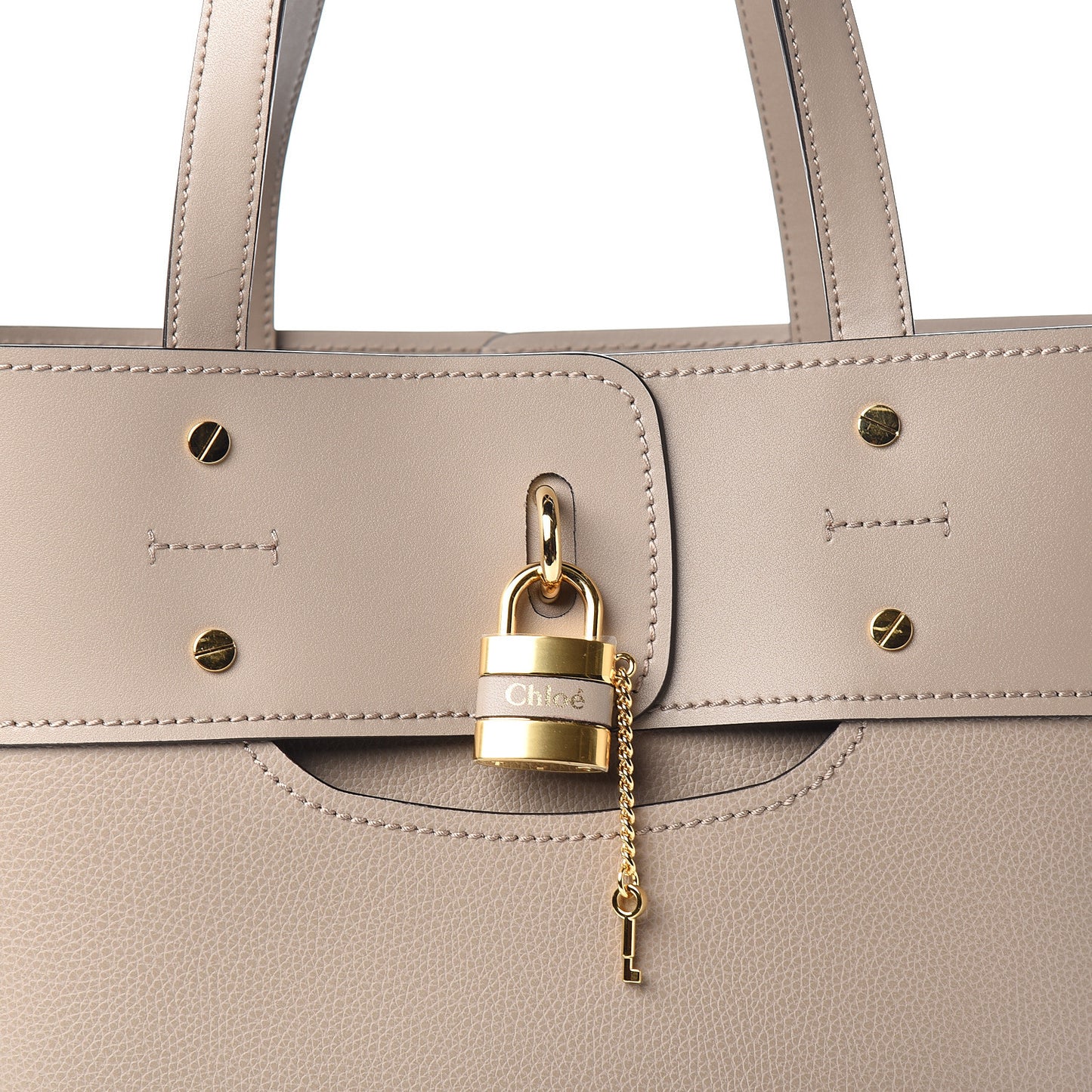 Smooth Grained Calfskin Small Aby Tote Motty Grey