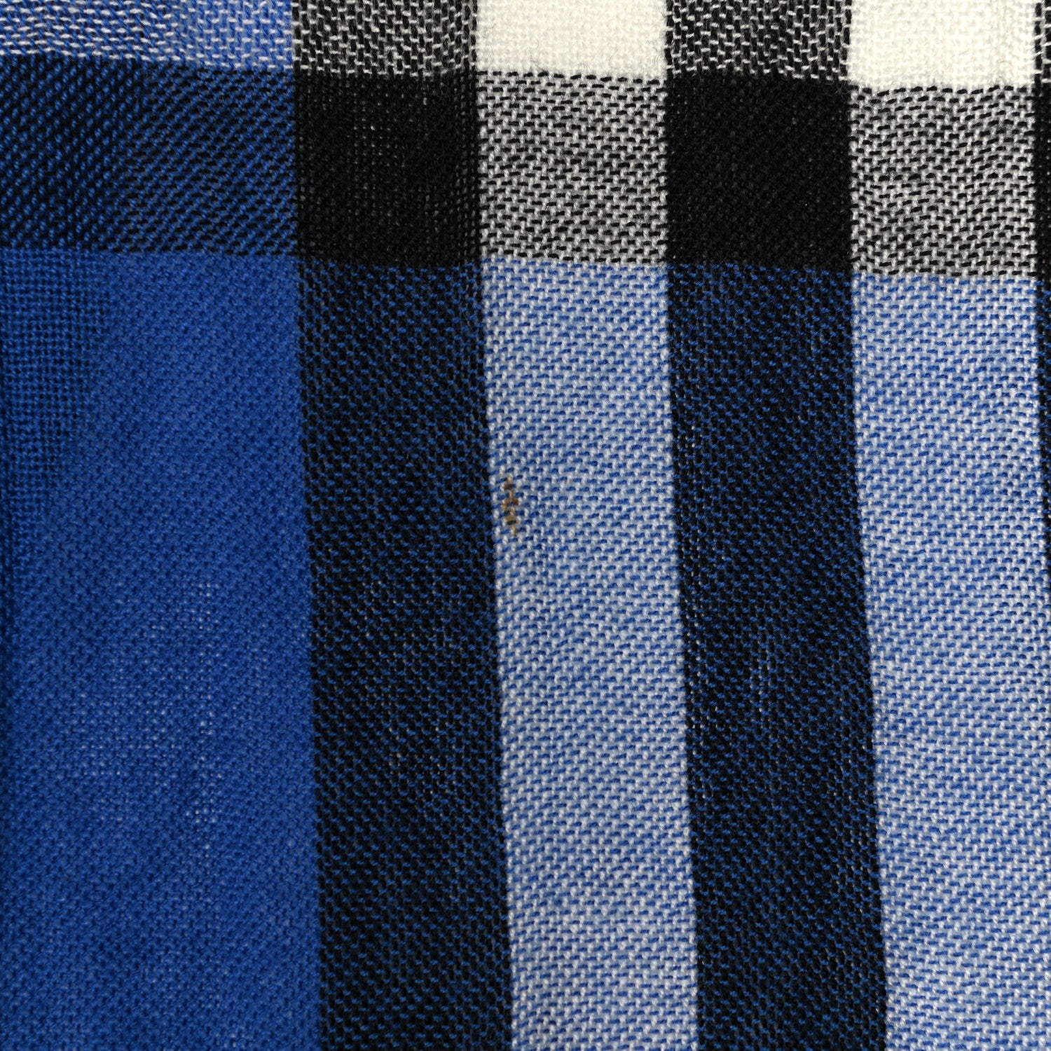 Burberry Silk Cashmere Half Mega Check Scarf Cobalt Blue 5 of 5