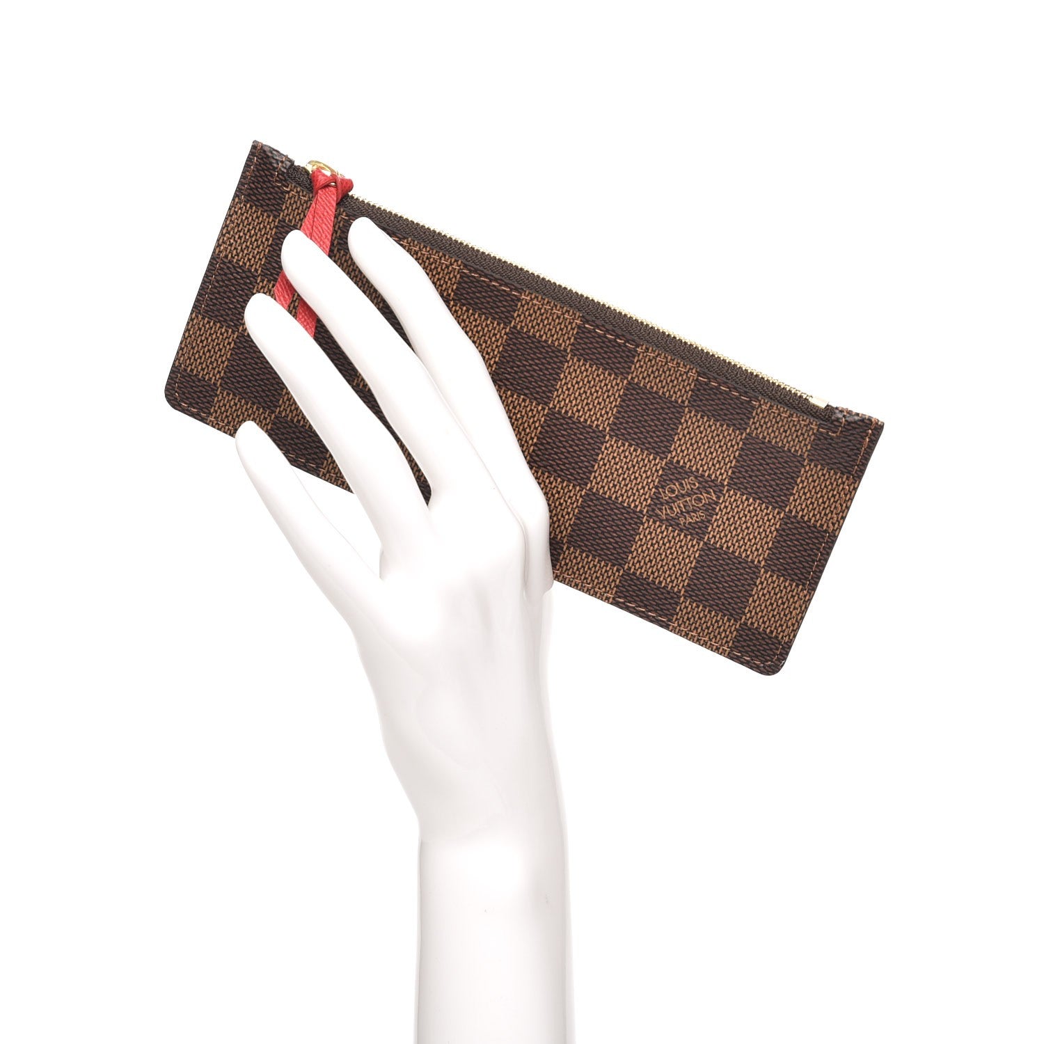 Louis Vuitton Damier Ebene Felicie Chain Wallet Zippered Insert 2 of 6