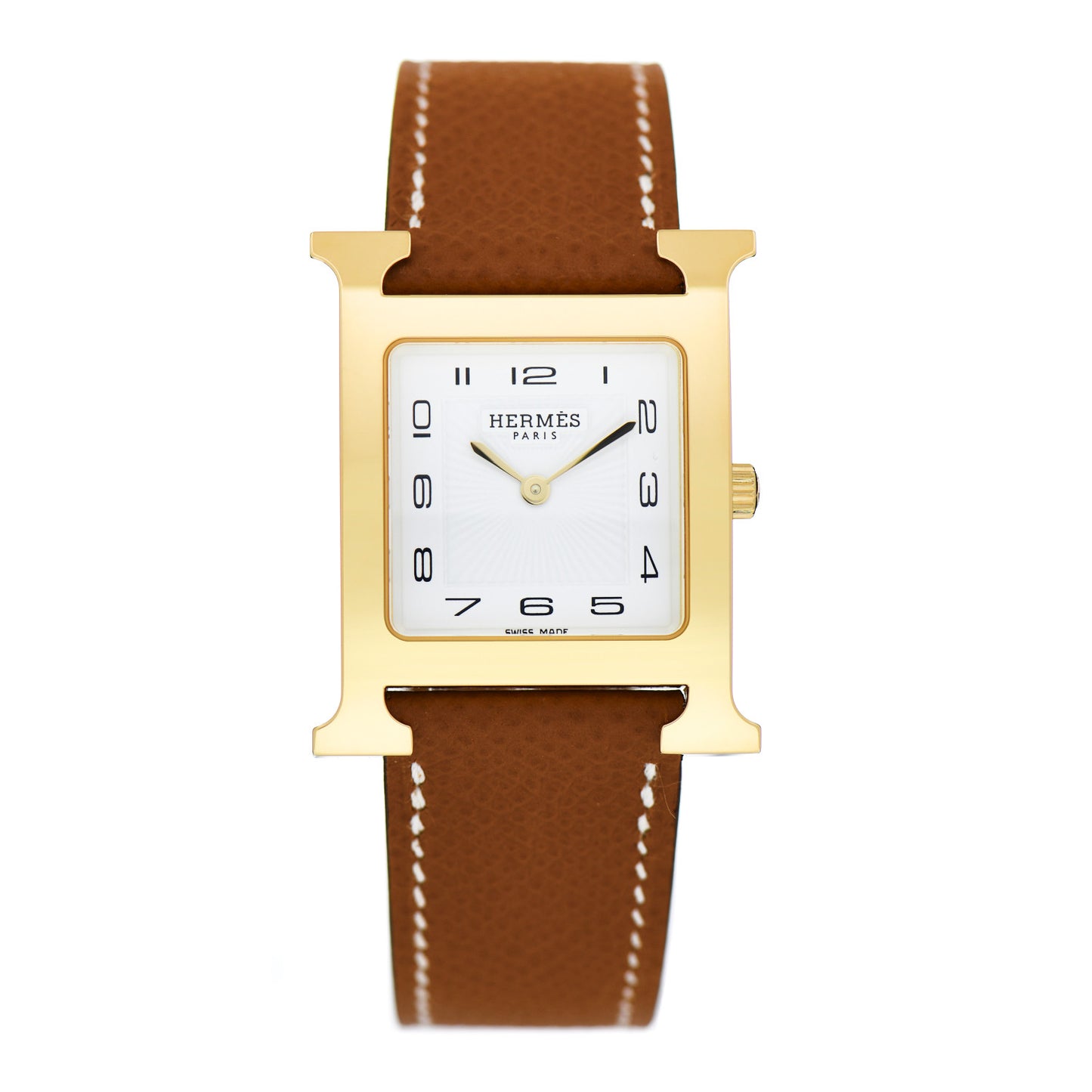 Stainless Steel Epsom 26mm Heure H Hour Quartz Watch Gold