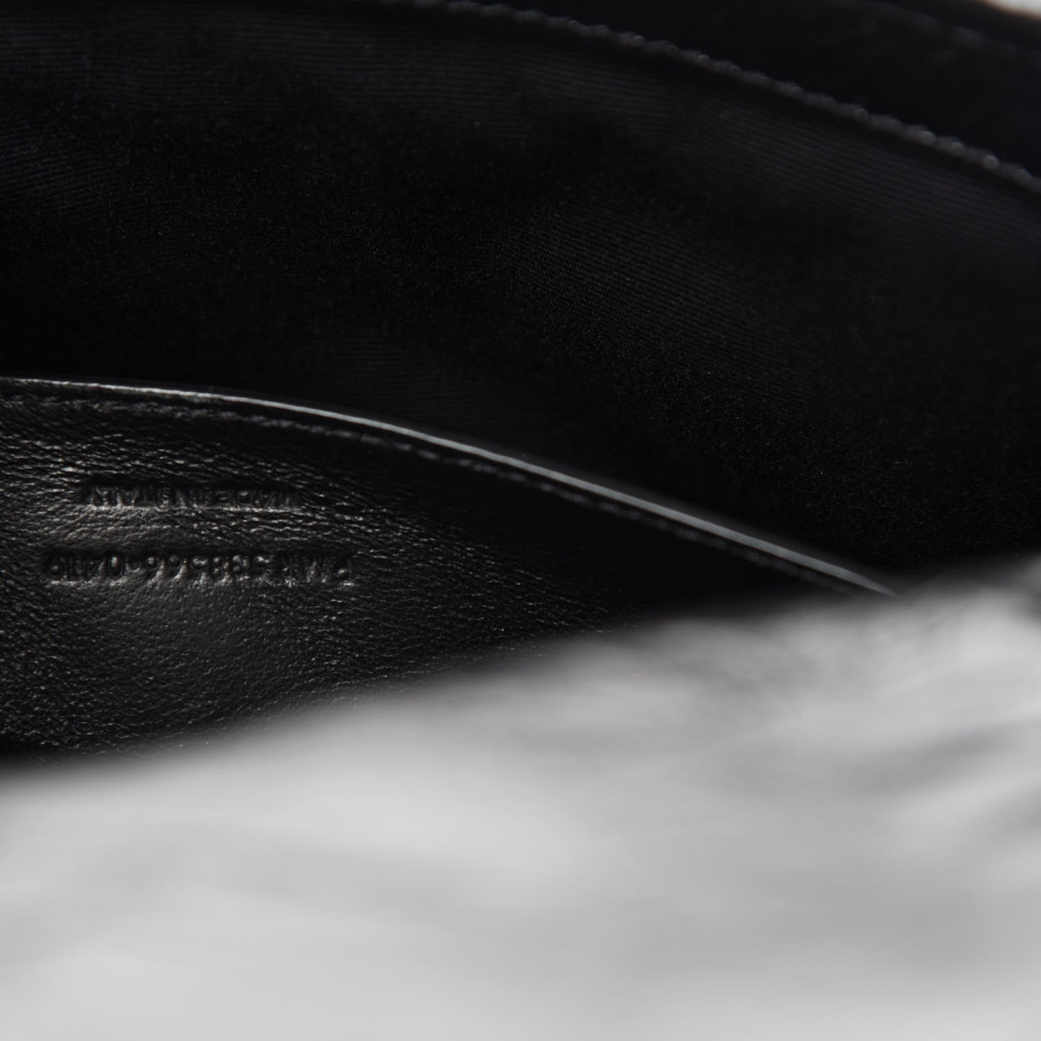 Saint Laurent Crinkled Calfskin Matelasse Monogram Baby Niki Chain Satchel Black 10 of 12