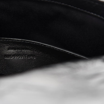 Saint Laurent Crinkled Calfskin Matelasse Monogram Baby Niki Chain Satchel Black 10 of 12