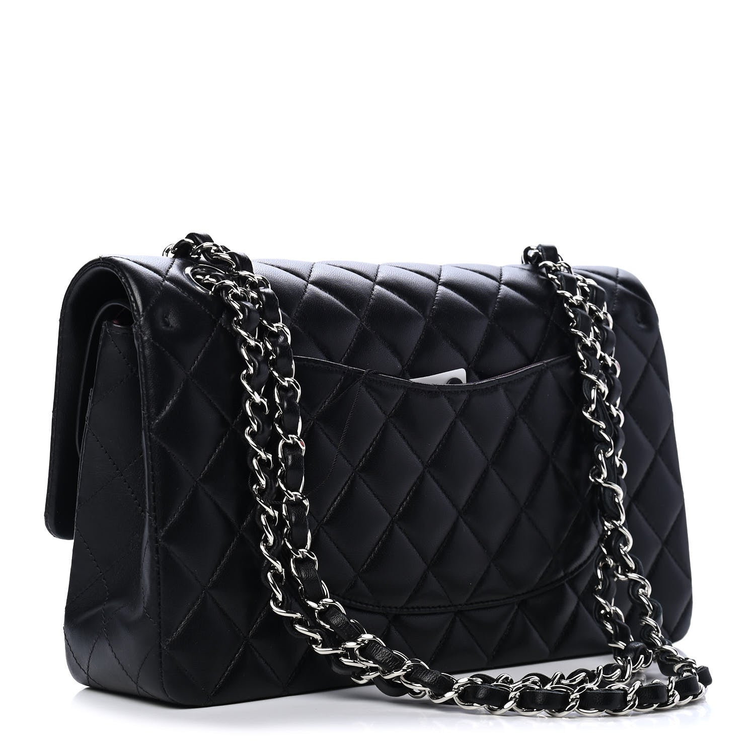 Chanel Lambskin Quilted Medium Double Flap Black 2 of 6