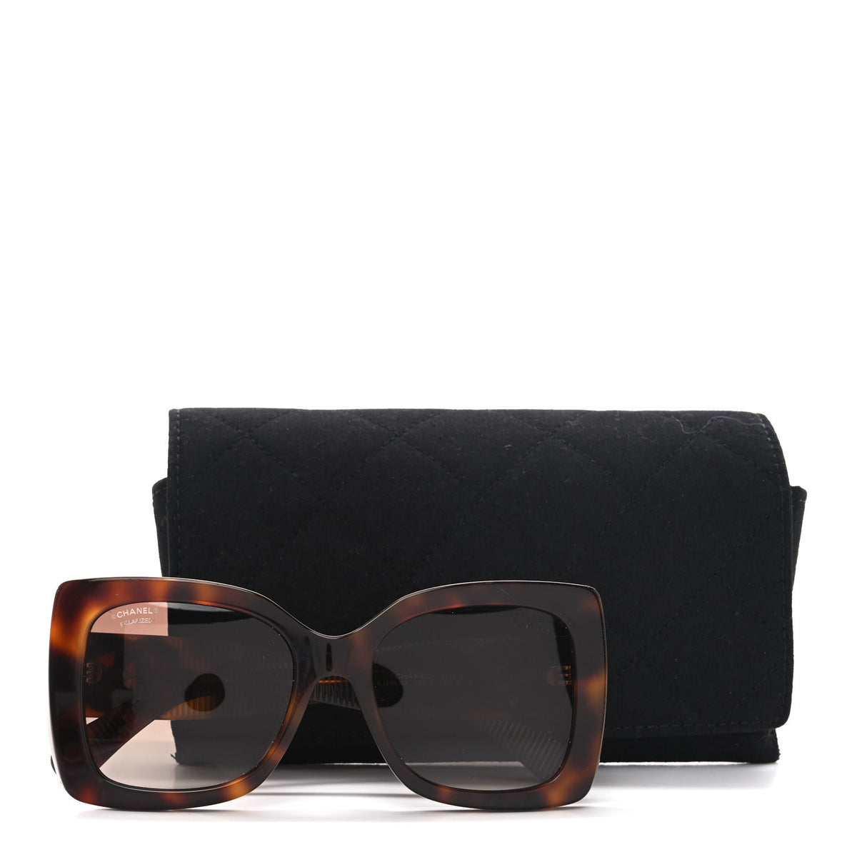 Chanel Wrap-around Tortoise Sunglasses CHANEL Sunglasses: Oval Sunglasses, acetate — Fashion | CHANEL main image 3