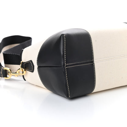 Fendi Canvas Vitello King Logo Embroidered Medium By The Way Boston Bag Grezzo Black 8 of 9