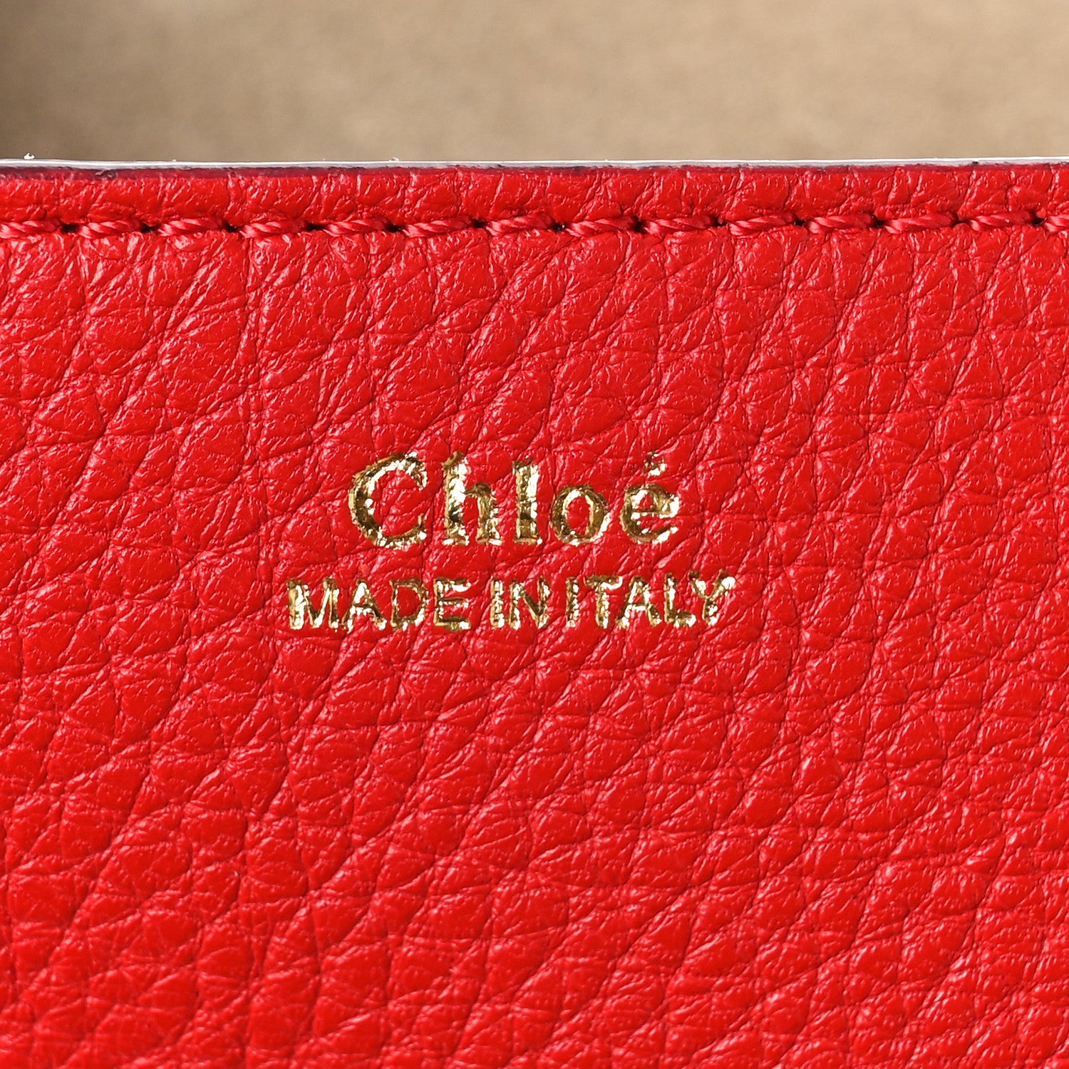 Chloe Grained Lambskin Mini Drew Shoulder Bag Plaid Red 6 of 10