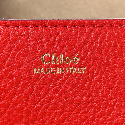 Chloe Grained Lambskin Mini Drew Shoulder Bag Plaid Red 6 of 10