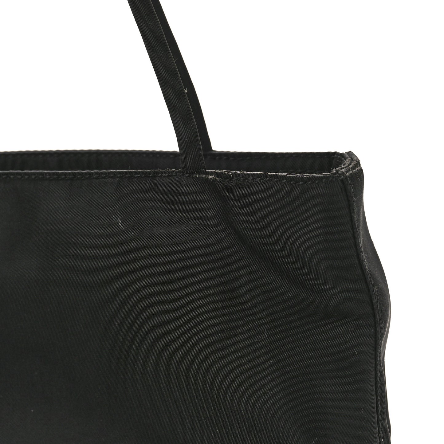 Calfskin Tessuto Nylon Easy Shoulder Bag Black
