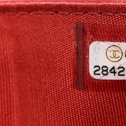 Chanel Caviar Quilted Small Boy Flap Wallet Red 8 of 11