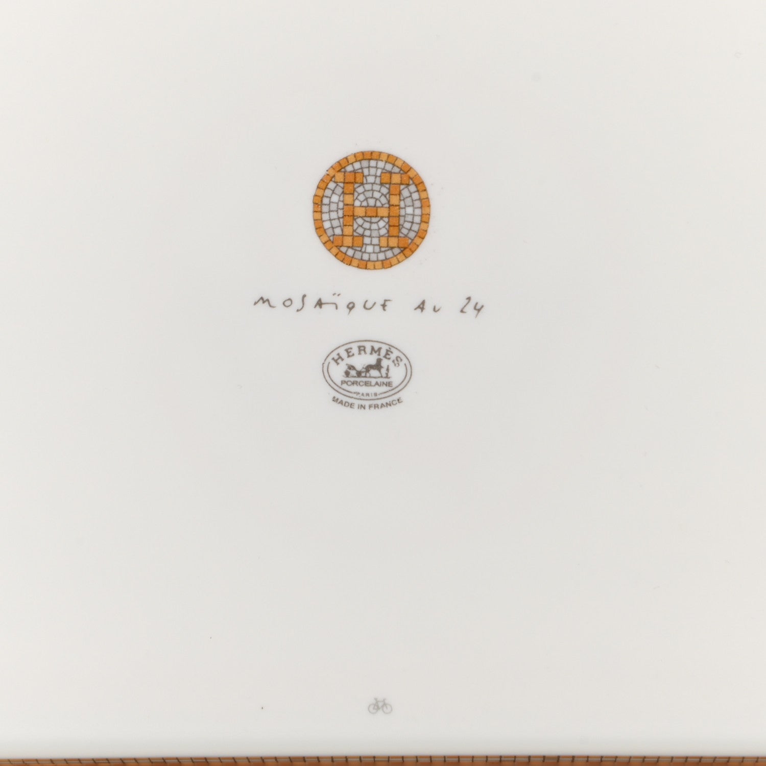 Hermes Porcelain Mosaique au 24 Gold Sushi Plate 5 of 6