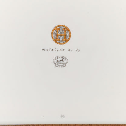 Hermes Porcelain Mosaique au 24 Gold Sushi Plate 5 of 6
