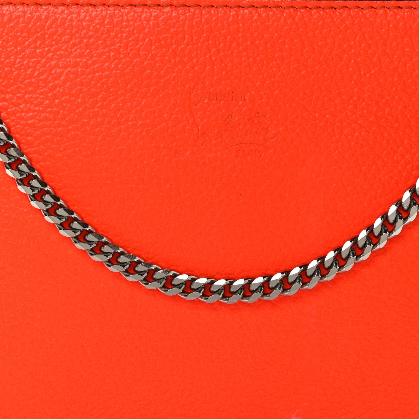 Calfskin Empire Loubila Chain Clutch Sunrise