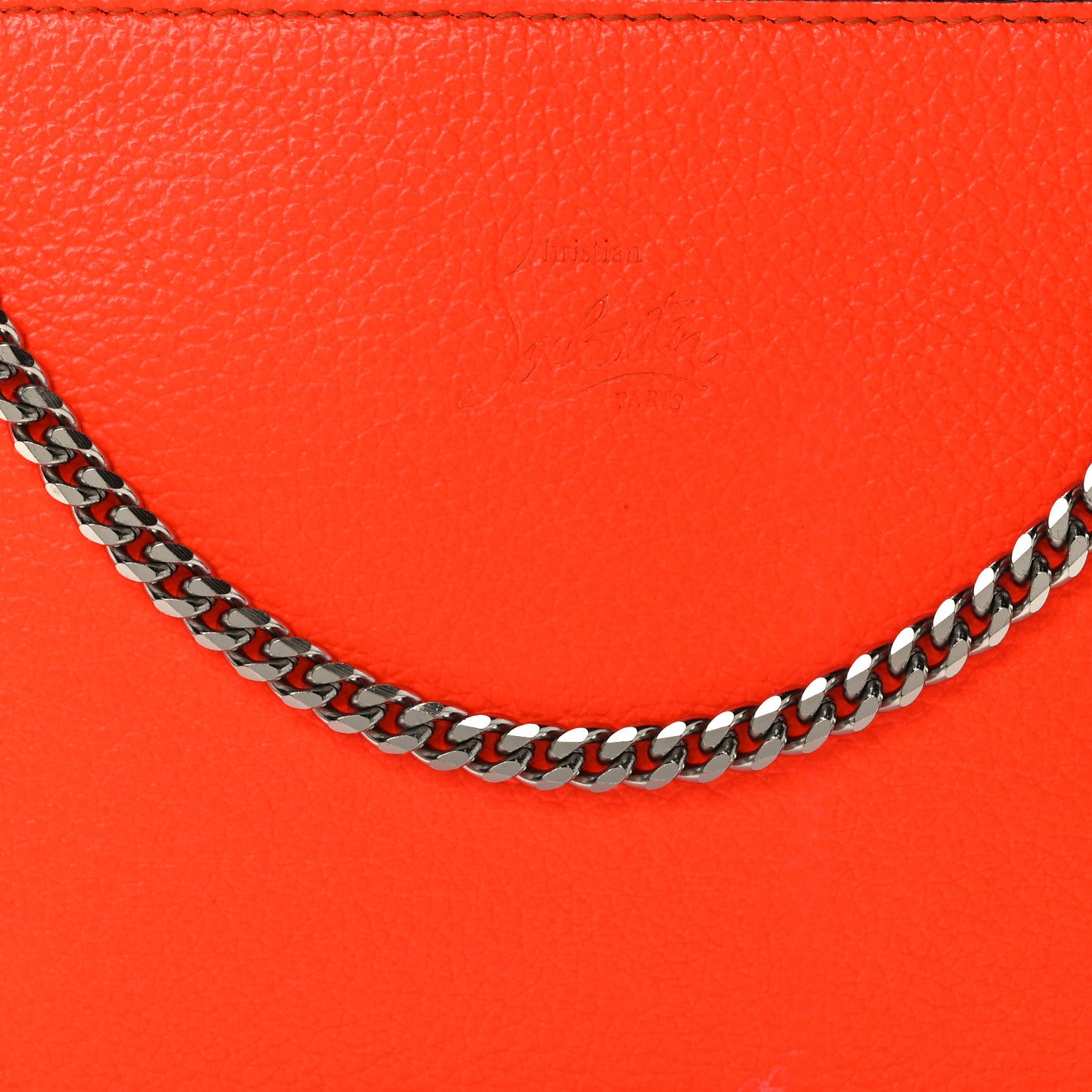 Christian Louboutin Calfskin Empire Loubila Chain Clutch Sunrise 7 of 12