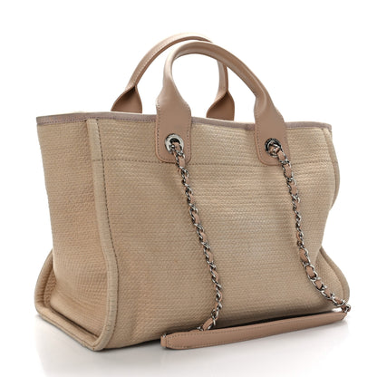 Chanel Mixed Fibers Small Deauville Tote Beige 4 of 12