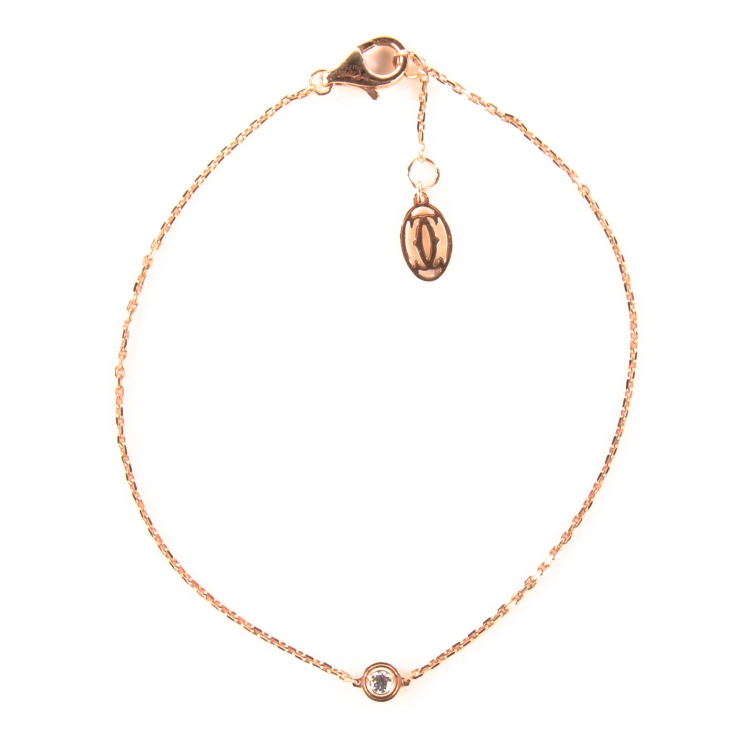 Cartier 18K Pink Gold Diamond XS D'Amour Bracelet 1 of 5
