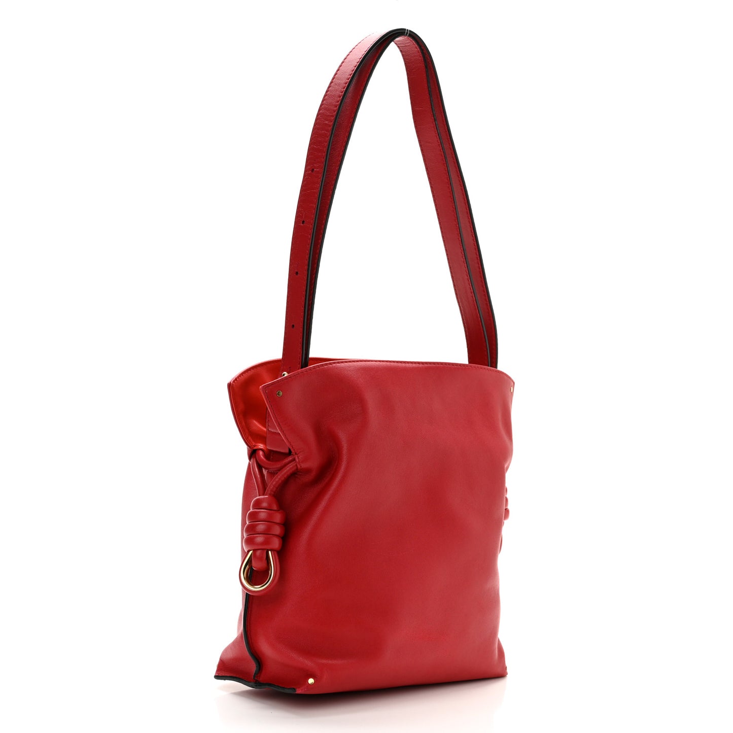Calfskin Small Flamenco Knot Bag Red
