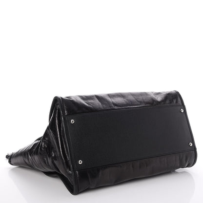 Chanel Glazed Calfskin Large Deauville Tote Black 4 of 7