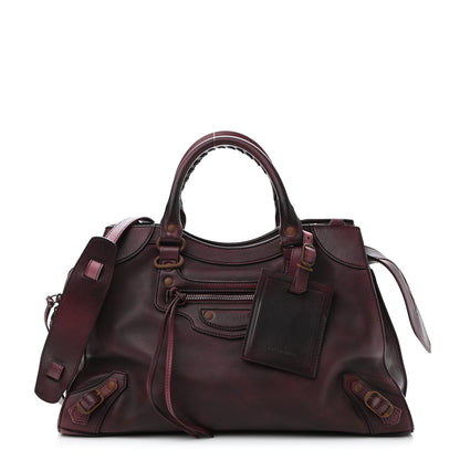 Balenciaga Used Calfskin Rust Hardware Neo Classic City Burgundy 1 of 21
