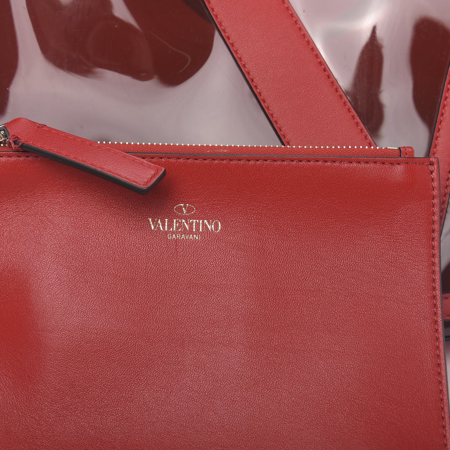 PVC Vlogo Small Escape Tote Red