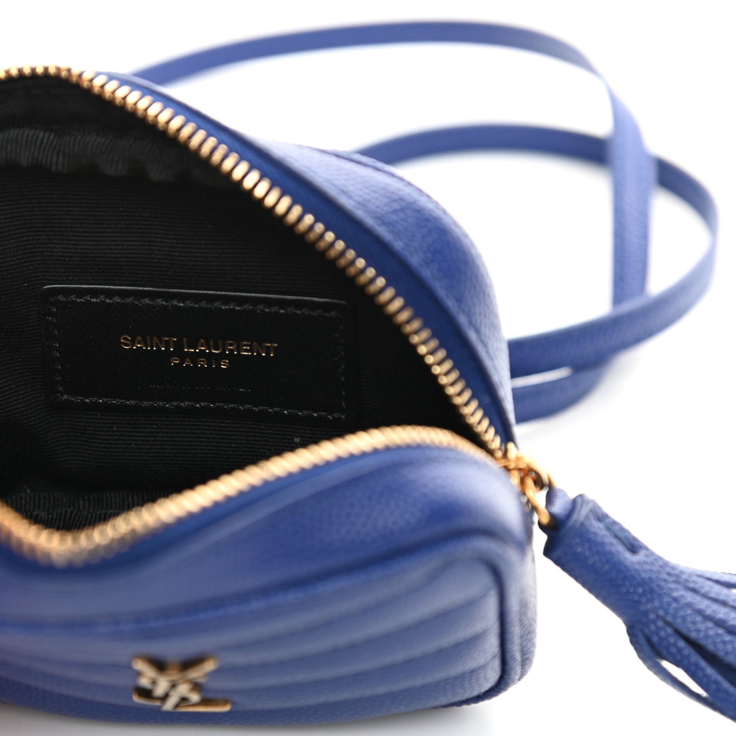 Grain De Poudre Matelasse Monogram Baby Lou Camera Bag Sapphire Blue