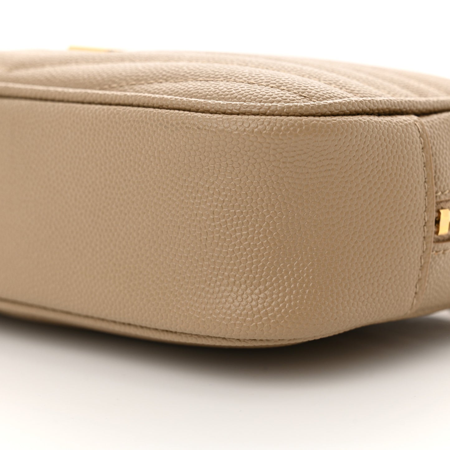 Grain De Poudre Matelasse Monogram Mini Lou Camera Bag Dark Beige