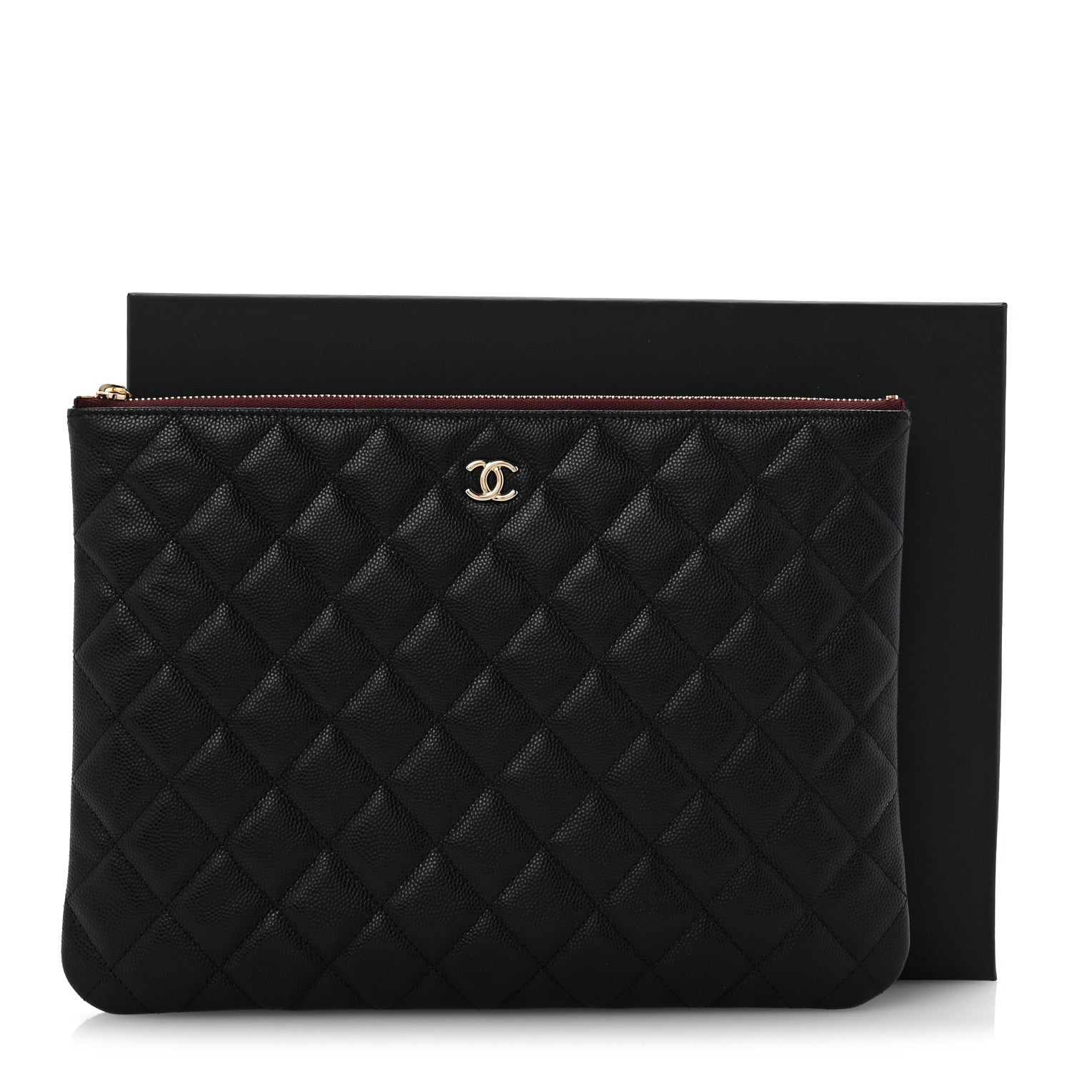 Chanel Caviar Quilted Medium Cosmetic Case Black 9 of 9
