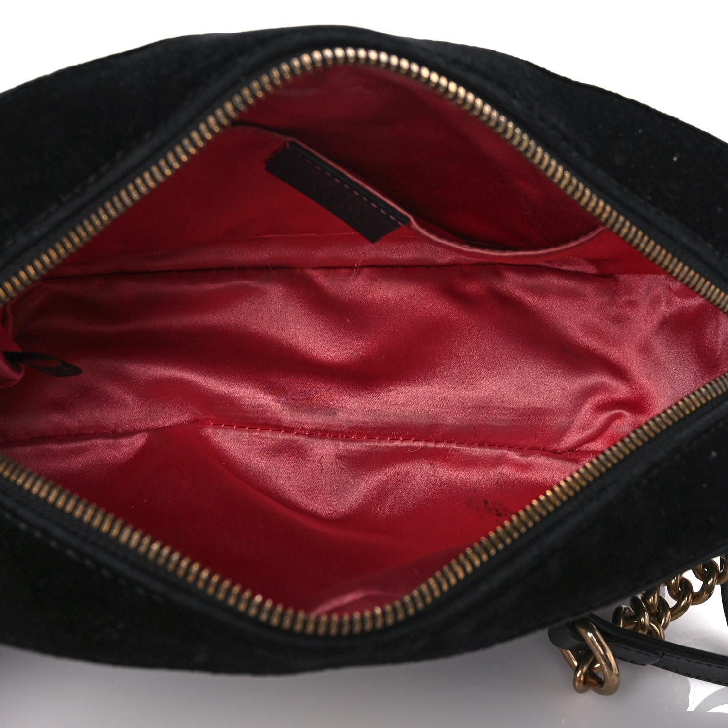 Gucci Velvet Matelasse Small GG Marmont Chain Shoulder Bag Black 5 of 15