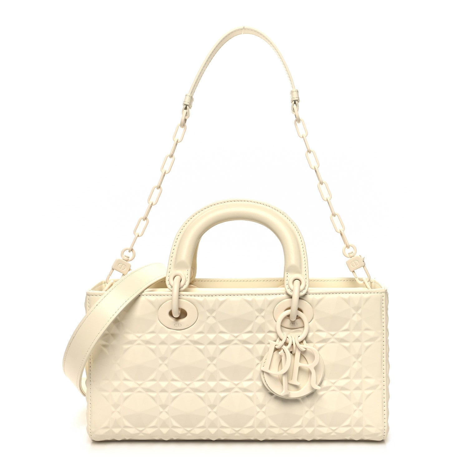 Christian Dior Calfskin Cannage Diamond Medium Lady D-Joy Latte 1 of 10