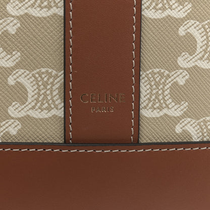 Celine Triomphe Canvas Calfskin Small Bucket Bag White 6 of 10