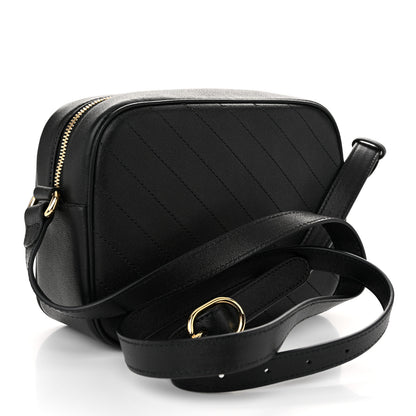 Gucci Sakai Be Green Calfskin Diagonal Stitched Small Blondie Shoulder Bag Black 3 of 10