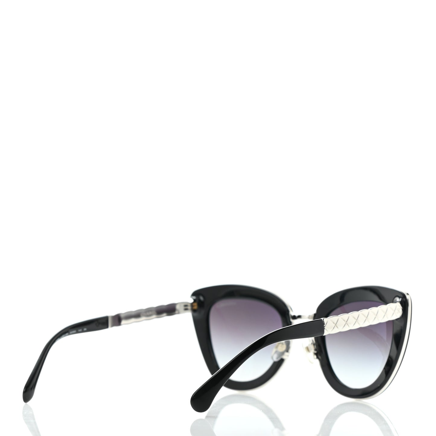 Cat Eye Quilted Sunglasses 5388 Black