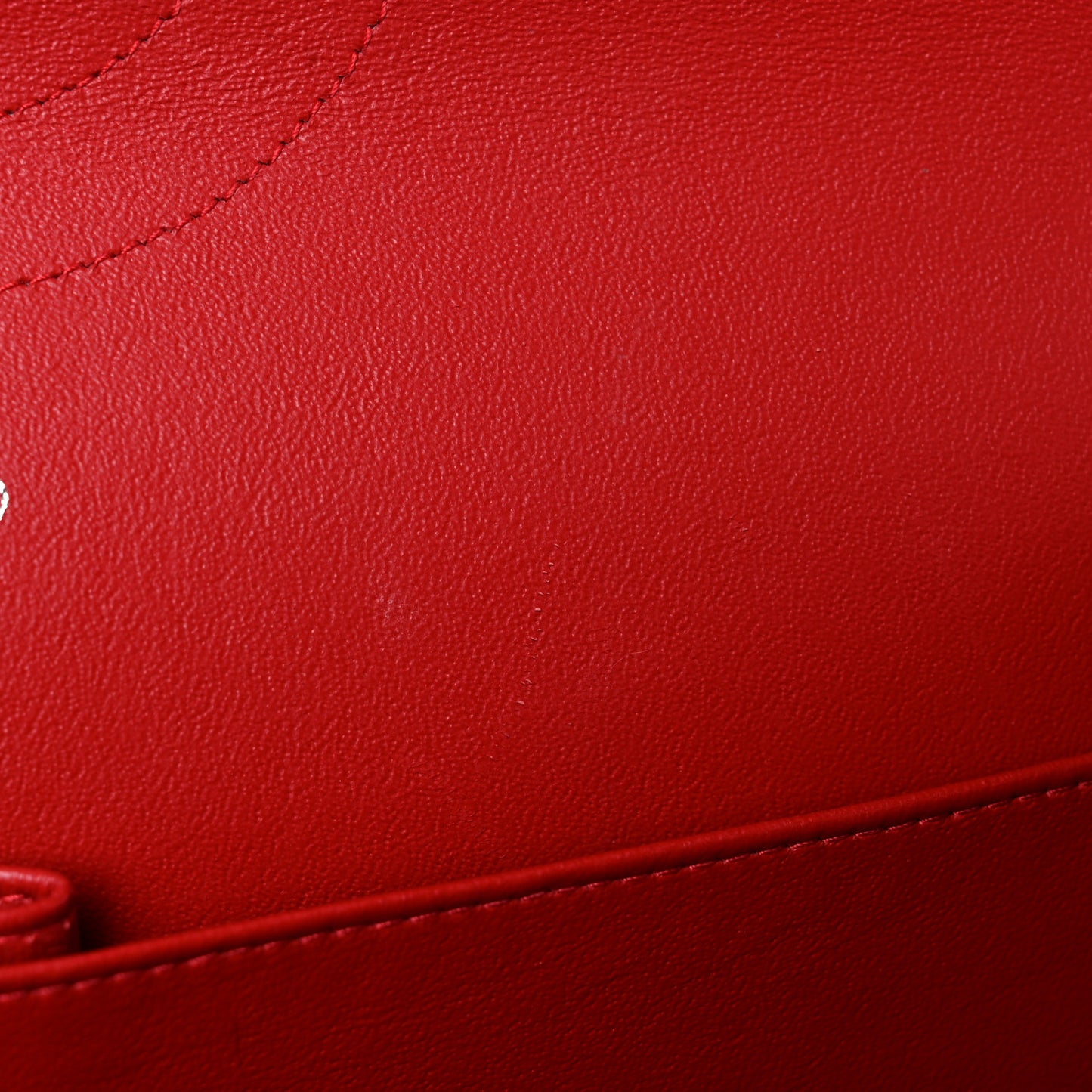 Lambskin Quilted Jumbo Double Flap Red