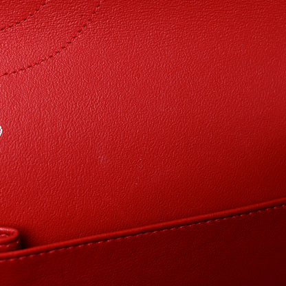 Chanel Lambskin Quilted Jumbo Double Flap Red 18 of 35
