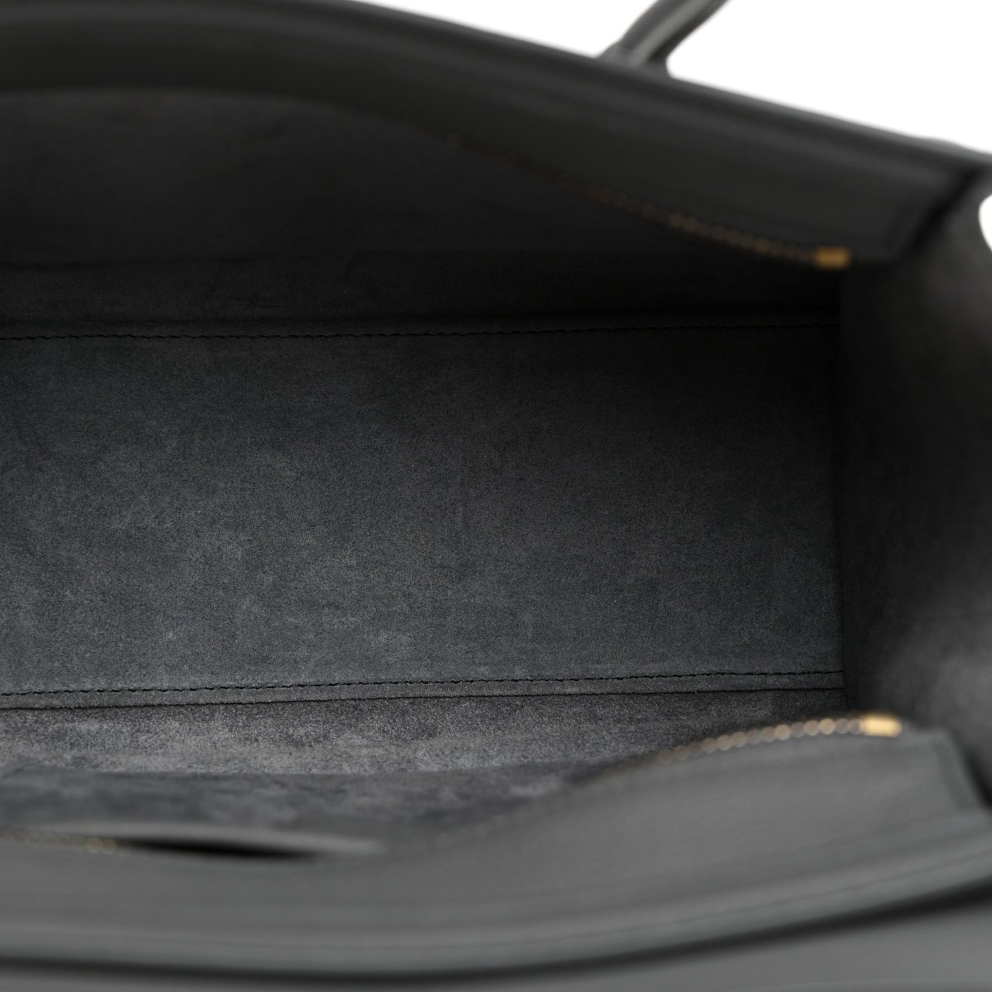 Drummed Calfskin Nano Luggage Kohl