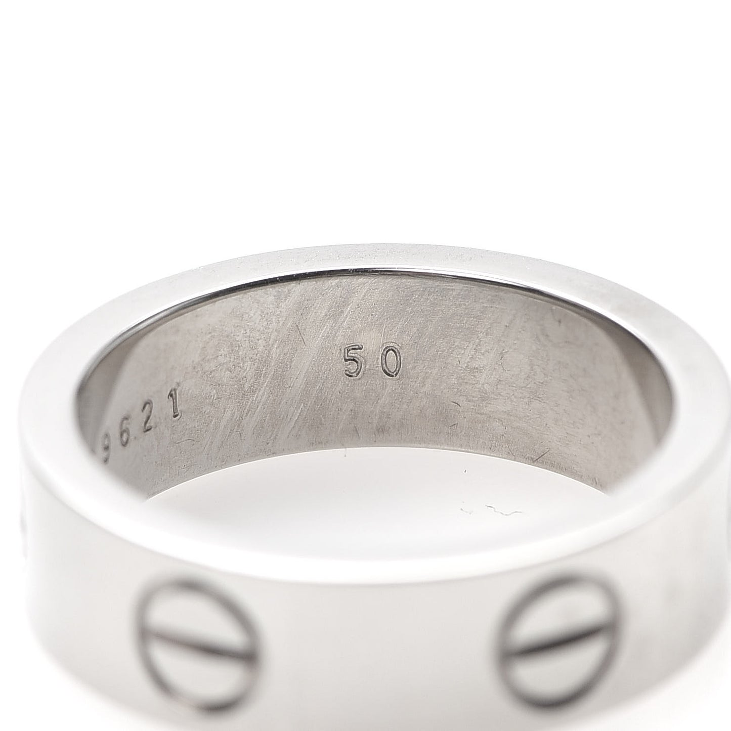18K White Gold 5.5mm LOVE Ring 50 5.25