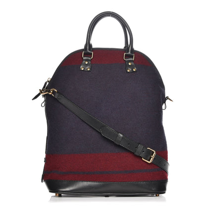 Burberry Prorsum Wool Geometric Small Saint Ives Russet Red Navy 1 of 10
