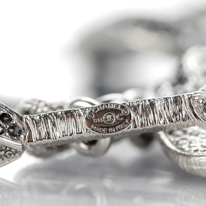 Chanel Crystal CC Chain Bracelet Silver 6 of 7