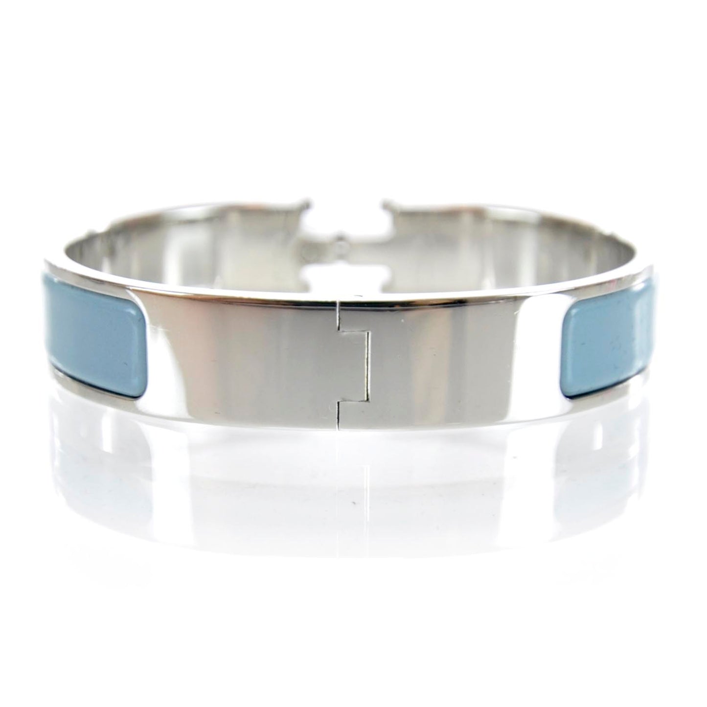 Narrow Enamel Clic Clac H Bracelet PM Bleu