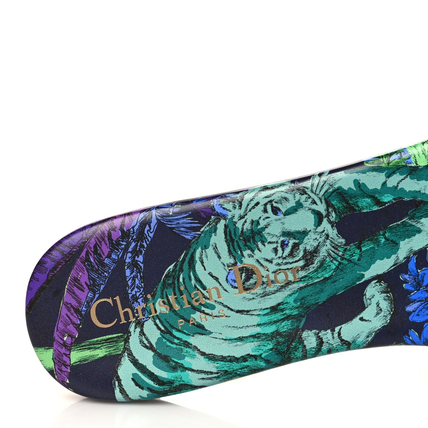 Canvas Embroidered Dway Mules Slide Sandals 38 Purple Multicolor