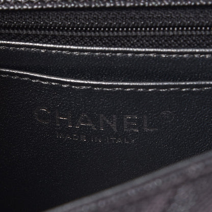 Chanel Iridescent Caviar Chevron Quilted Mini Rectangular Flap Black 6 of 7