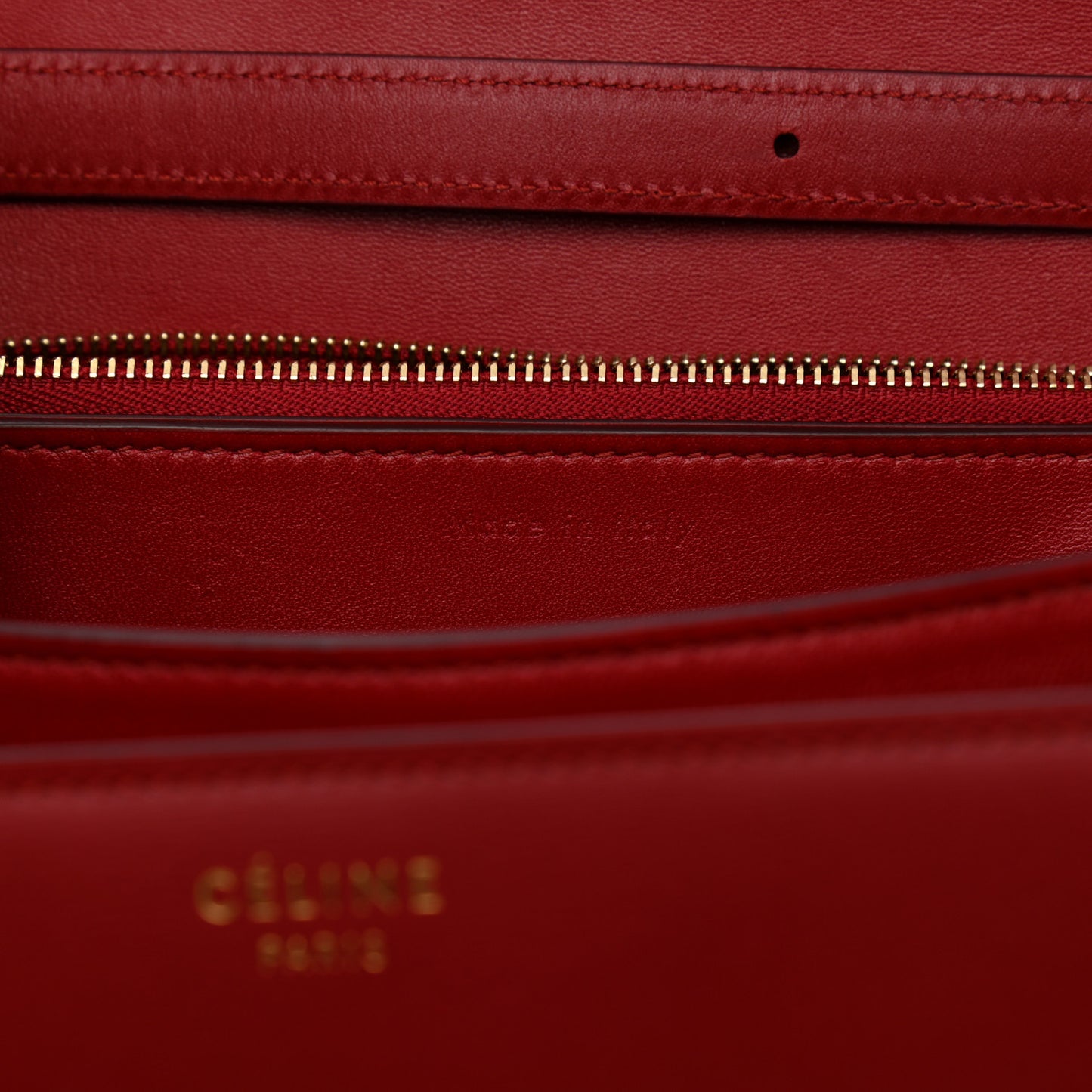 Box Calfskin Medium Classic Box Flap Bag Red