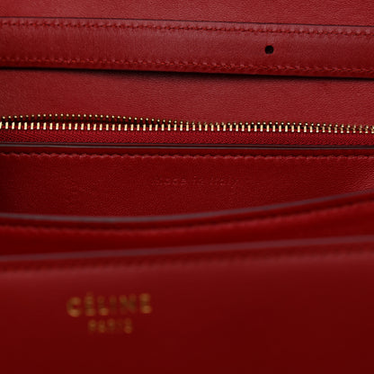 Celine Box Calfskin Medium Classic Box Flap Bag Red 7 of 10