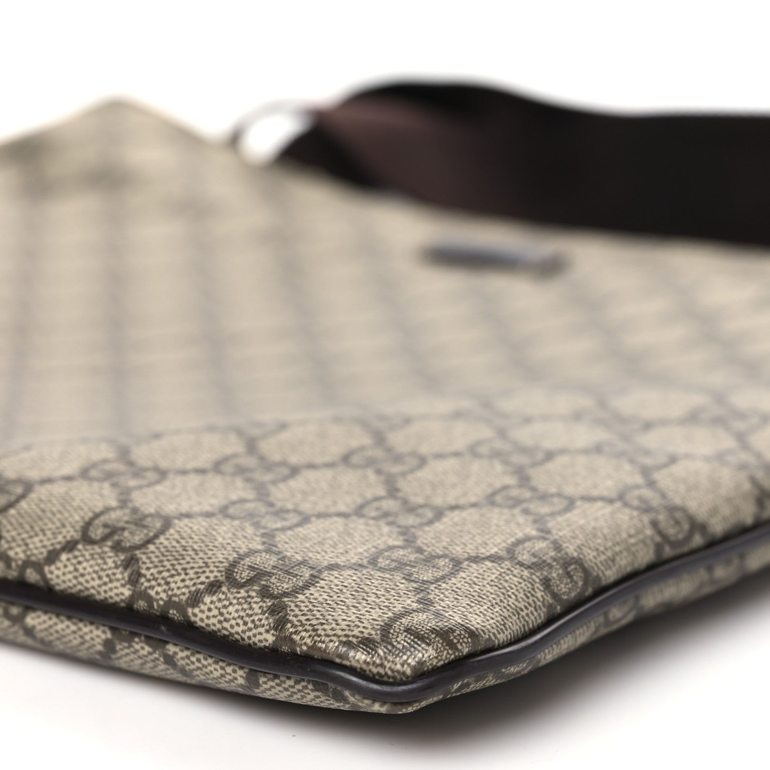 Gucci GG Supreme Monogram Medium Flat Messenger Bag Dark Brown 10 of 10